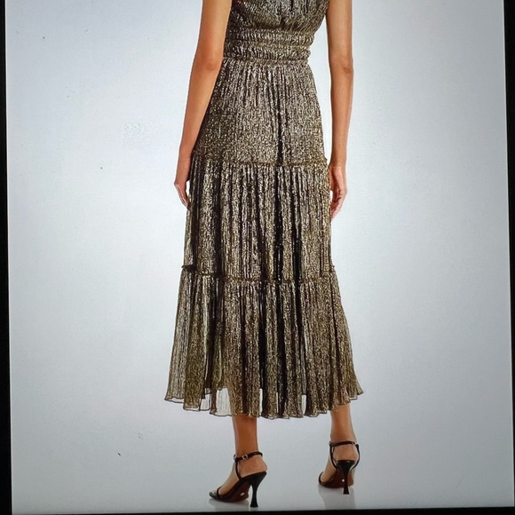 A.L.C. Elara Golde Lurex MIDI Dress - Picture 6 of 8